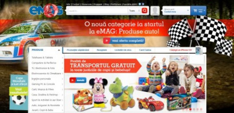 eMAG introduce în portofoliu produse auto